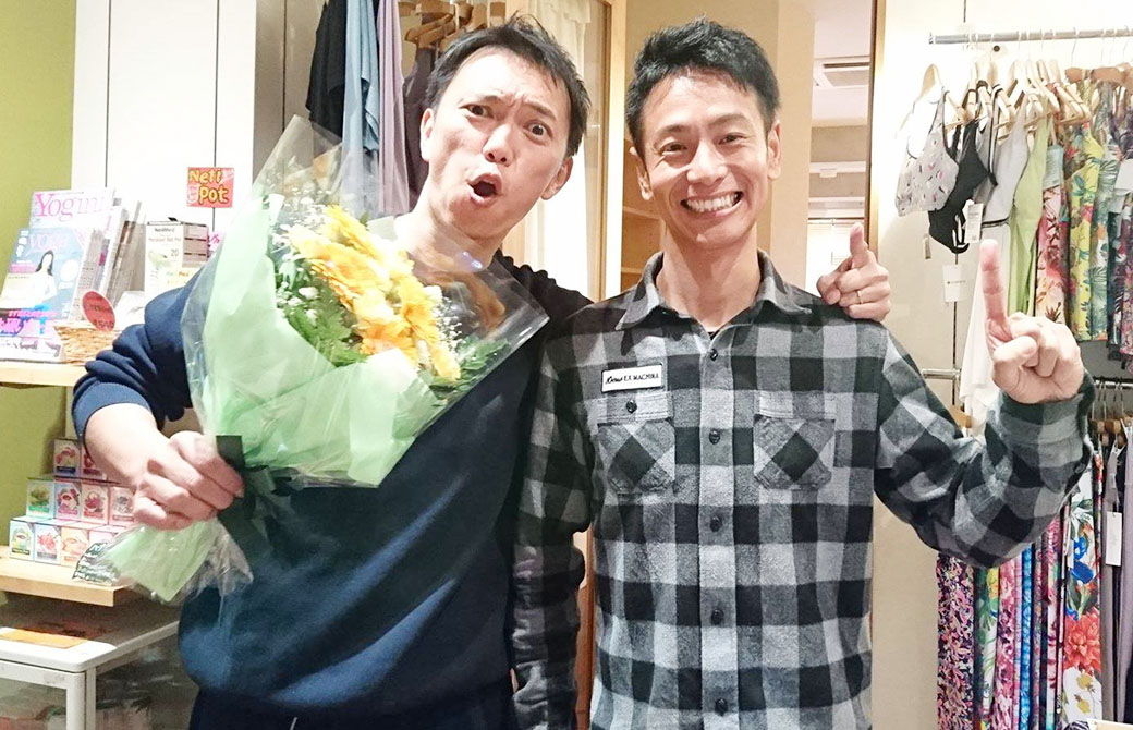 ヨガビジネス講座講師酒造博明とヨガインストラクター浅野佑介