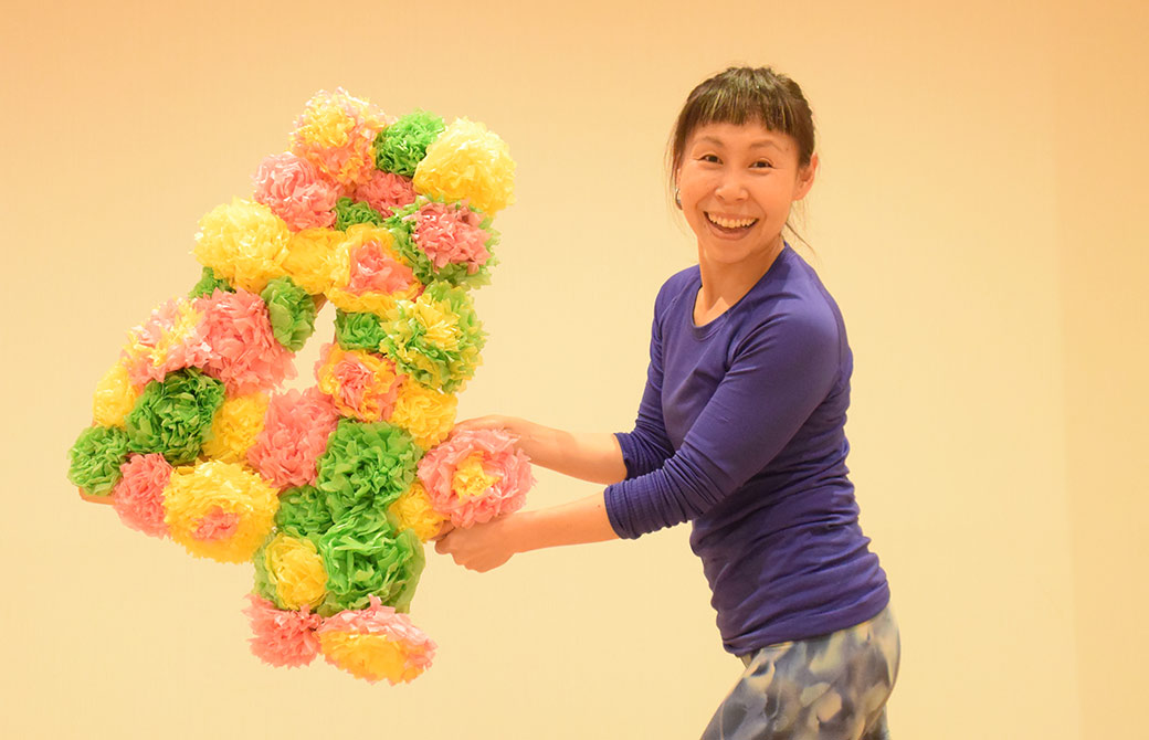 4を持っている片岡まり子先生