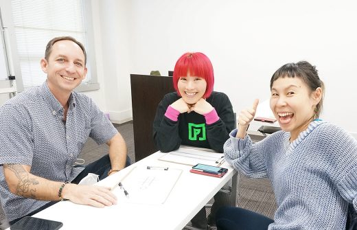 タイラー・モンガン先生、片岡まり子先生、通訳MAYさん