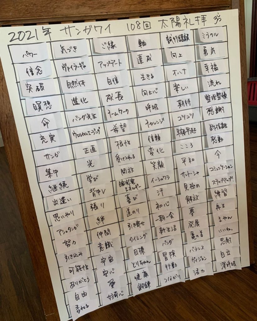 イベントで出揃った108個のワード