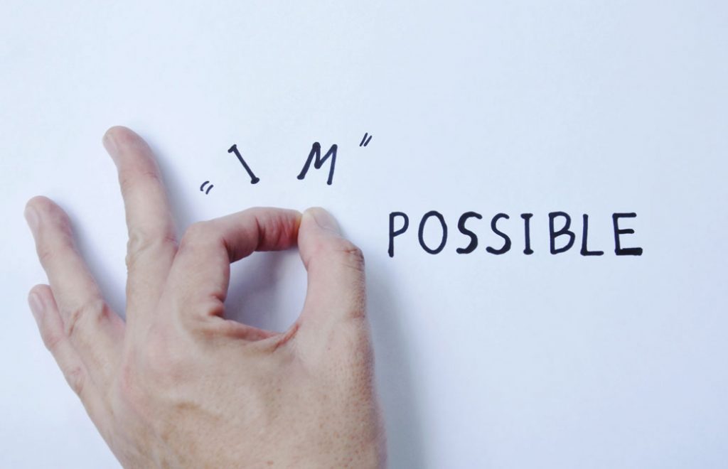 inpossibleの文字と指